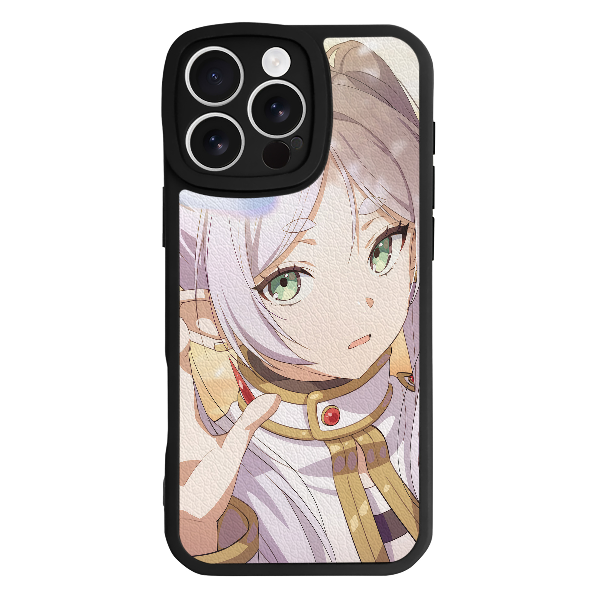 （画像用） 葬送のフリーレン Frieren 【iPhone 16シリーズ対応】シリコンスマホケース（レザー調） 材質：シリコン